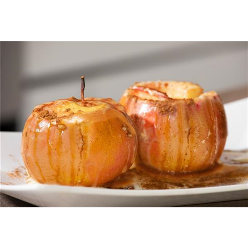 Goldbraune Bratäpfel mit Karamell-Topping